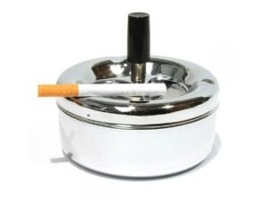 Smoke-King | Spinner Ashtray High Polished Chrome | 11 cm