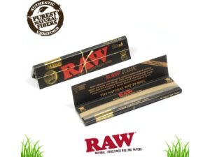 RAW | King Size Slim Rolling Papers | Black | Bundle of 2